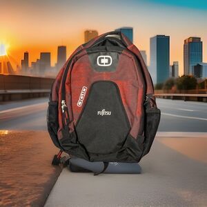 Ogio Fujitsu Backpack Skater Black‎ Red Laptop Outdoor Adjustable